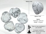 Amazing Gemstone cœur en howlite – toucher doux pour détente et réconfort.