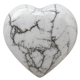 Amazing Gemstone cœur en howlite – pierre massage palmaire pour relaxation rapide.
