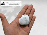 Amazing Gemstone cœur howlite – outil Reiki et méditation apaisante.