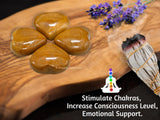 Amazing Gemstone Coeur jaspe jaune grille-cristaux – pratique spirituelle facilitée.