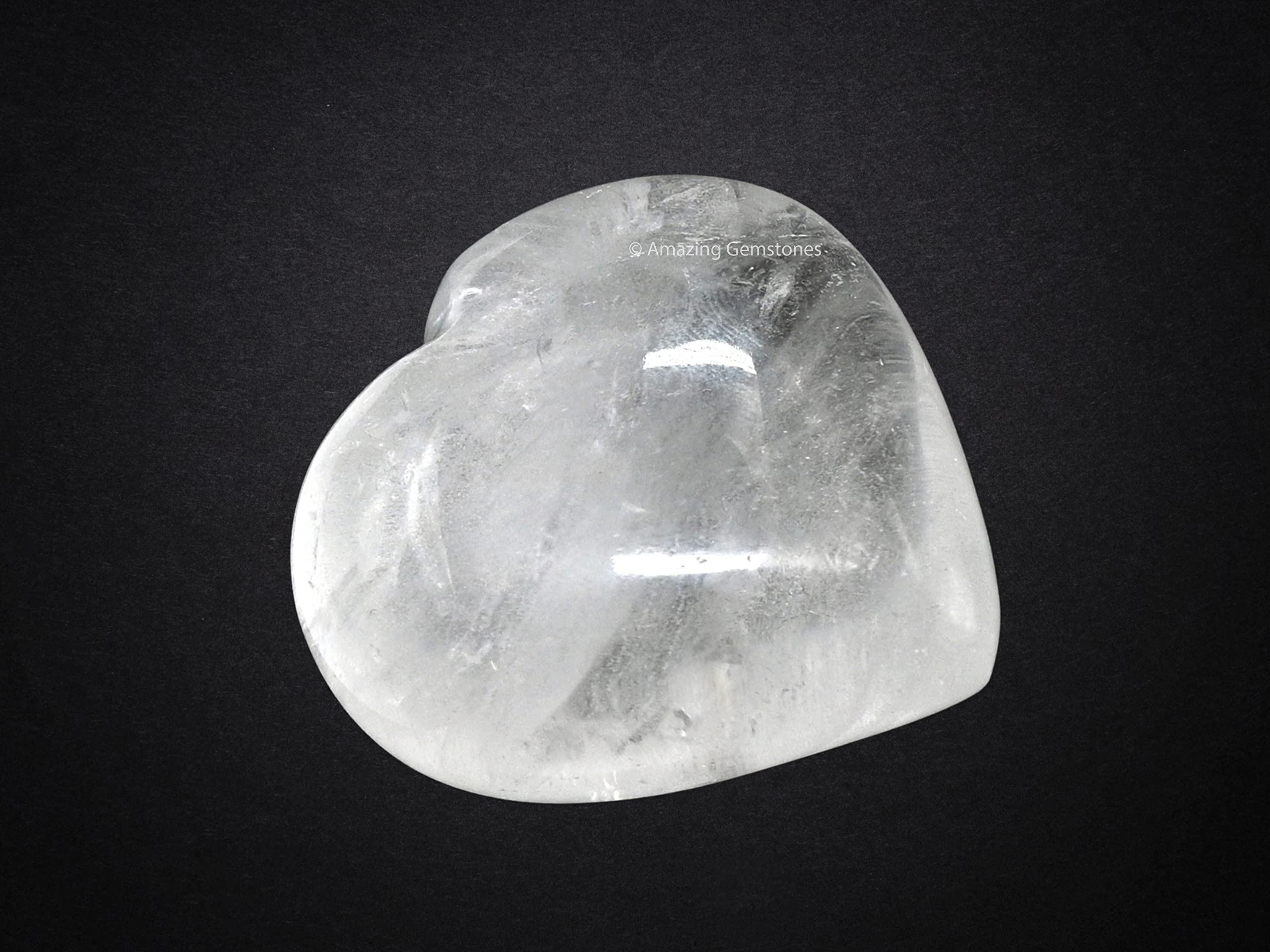 Amazing Gemstone Coeur quartz clair: massage et méditation avec grille cristalline.