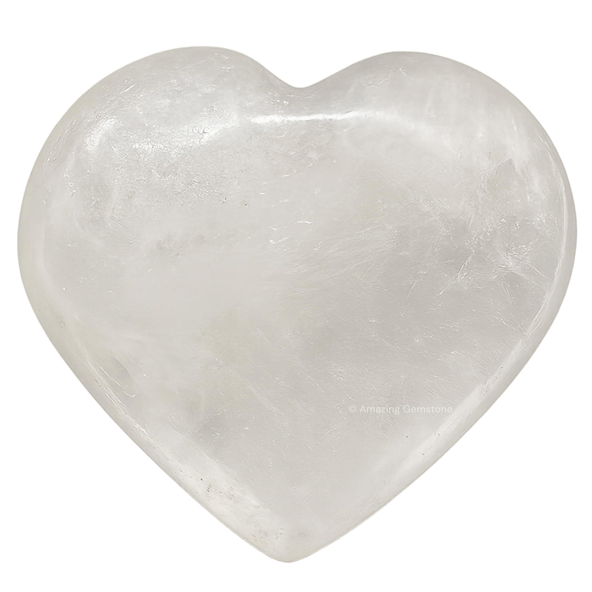 Amazing Gemstone Coeur quartz clair paume: massage apaisant et centrage du corps.