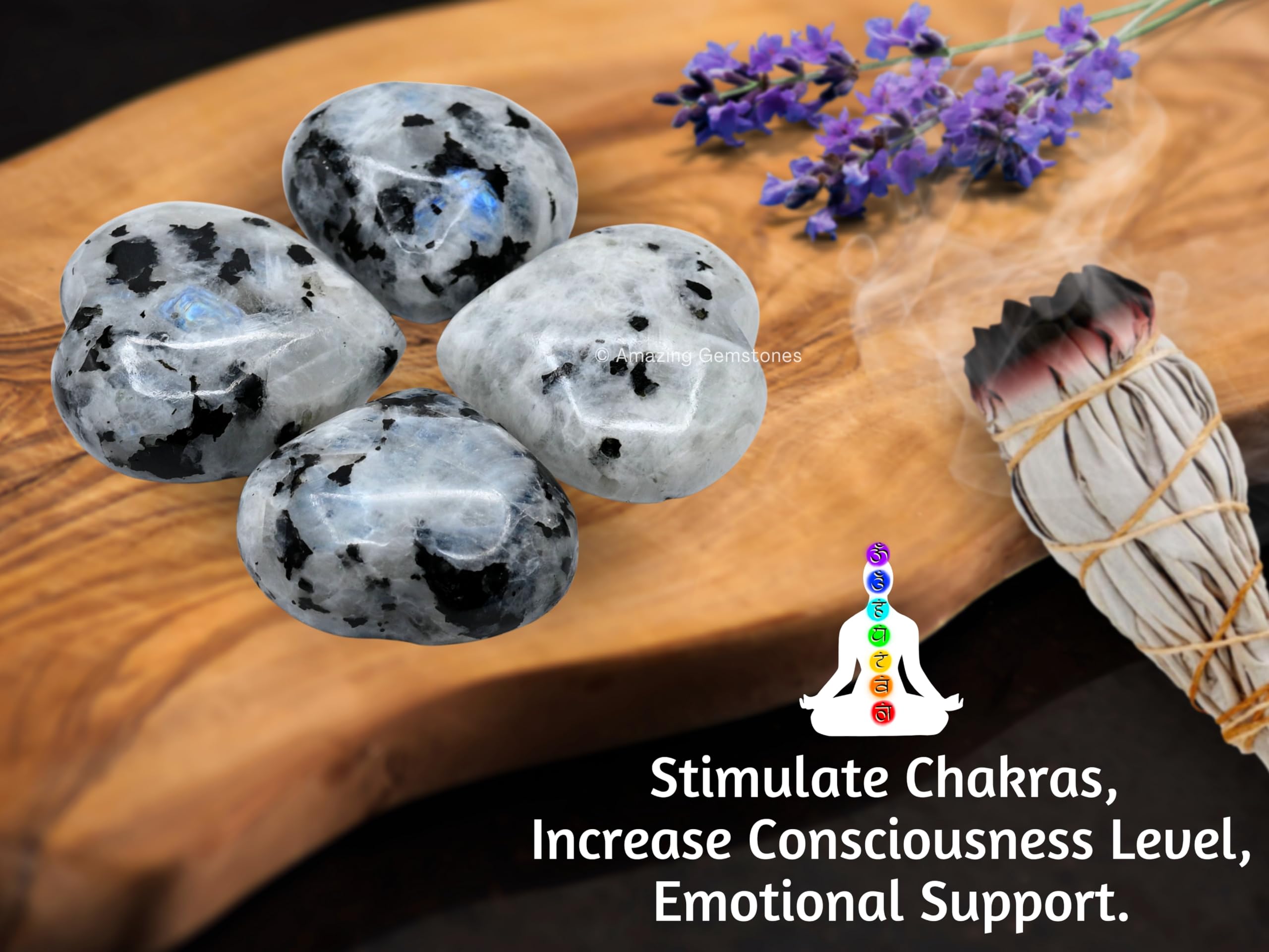 Amazing Gemstone Rainbow Moonstone: coffret cadeau idéal pour occasions spéciales