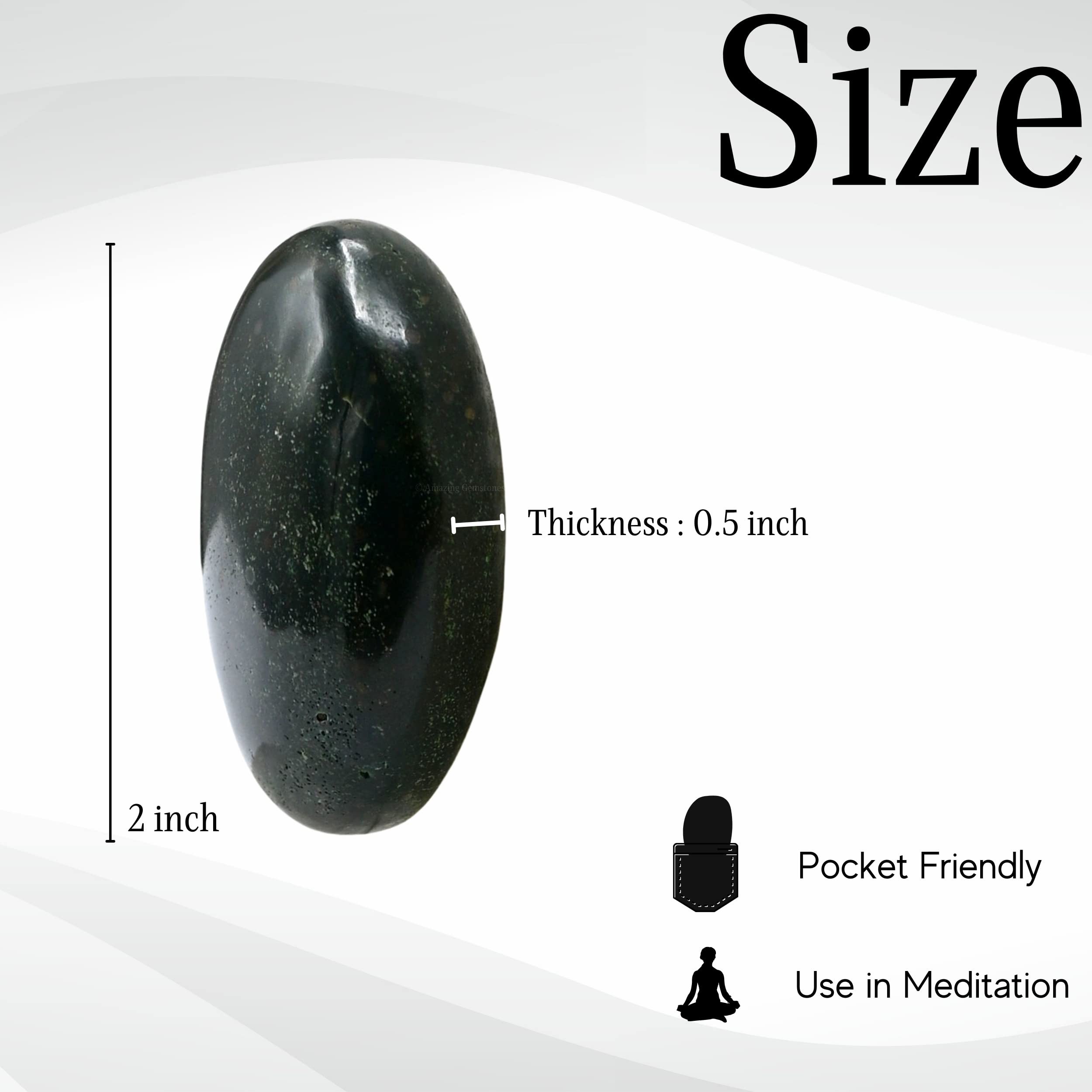 Amazing Gemstone – dans la main, pierre-paume héliotrope pour apaiser l'esprit.