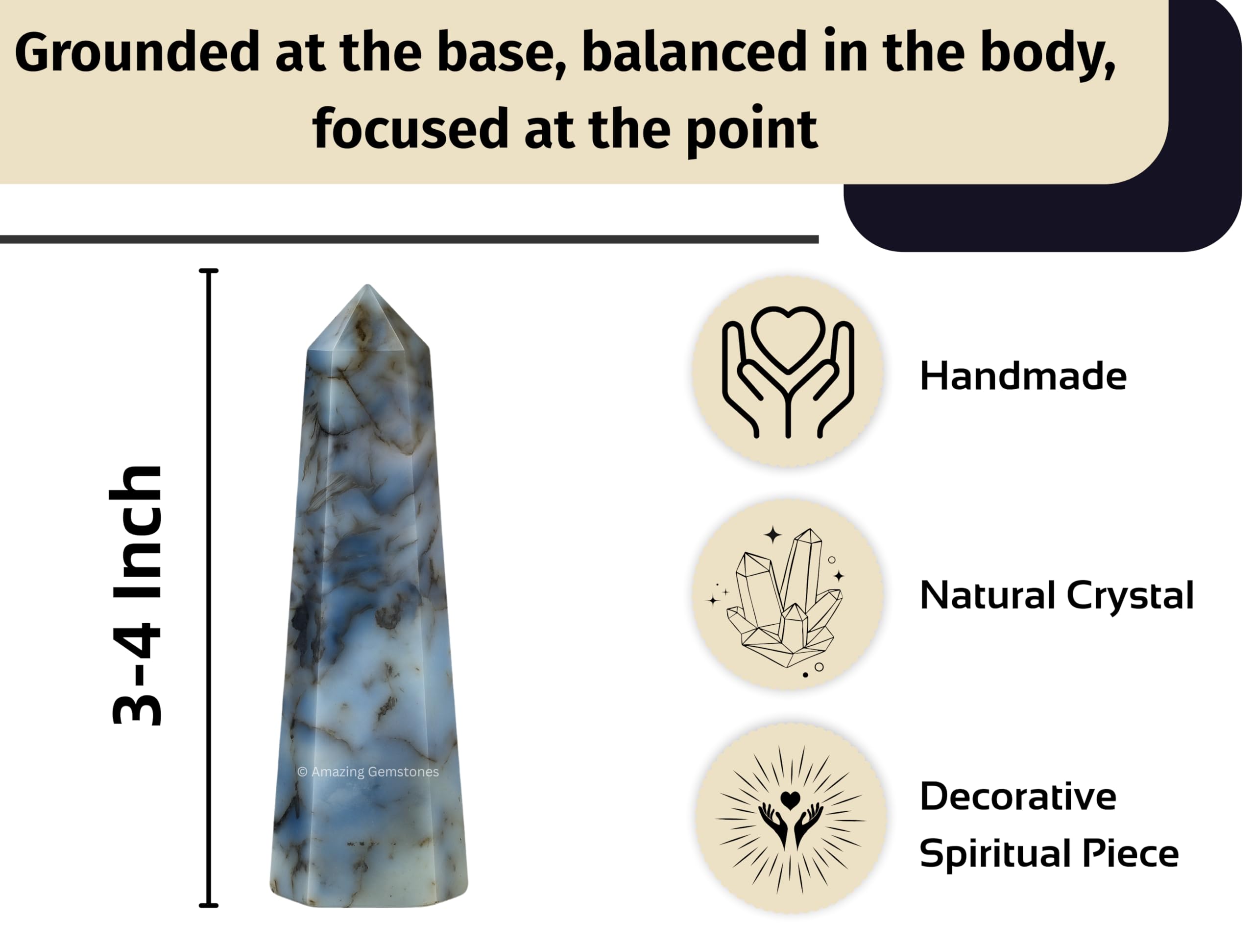 Amazing Gemstone Dendrite Agate Grille-Cristal sert de point central.