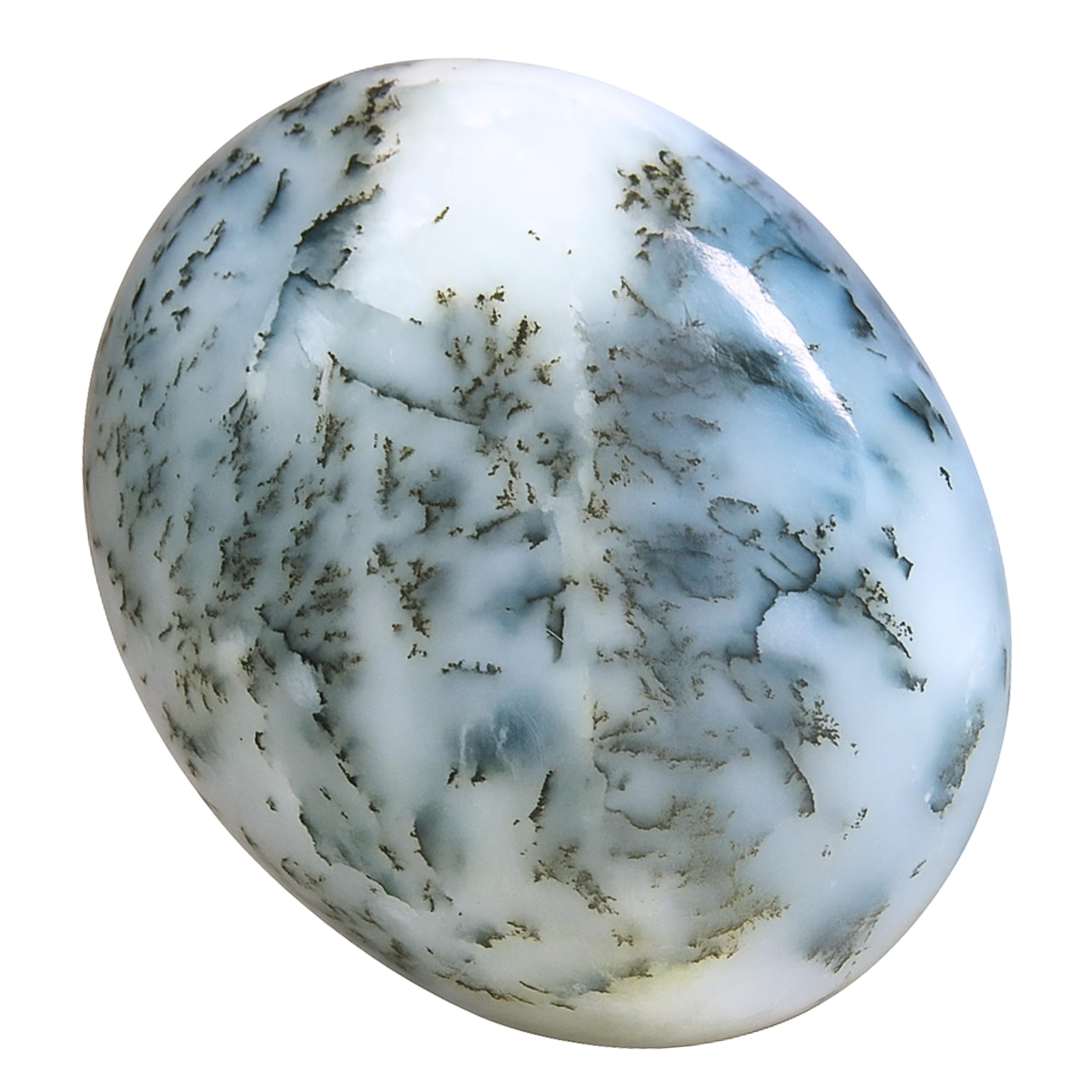 Amazing Gemstone dendrite opale : pierre de paume, détail pour l'équilibre énergétique.