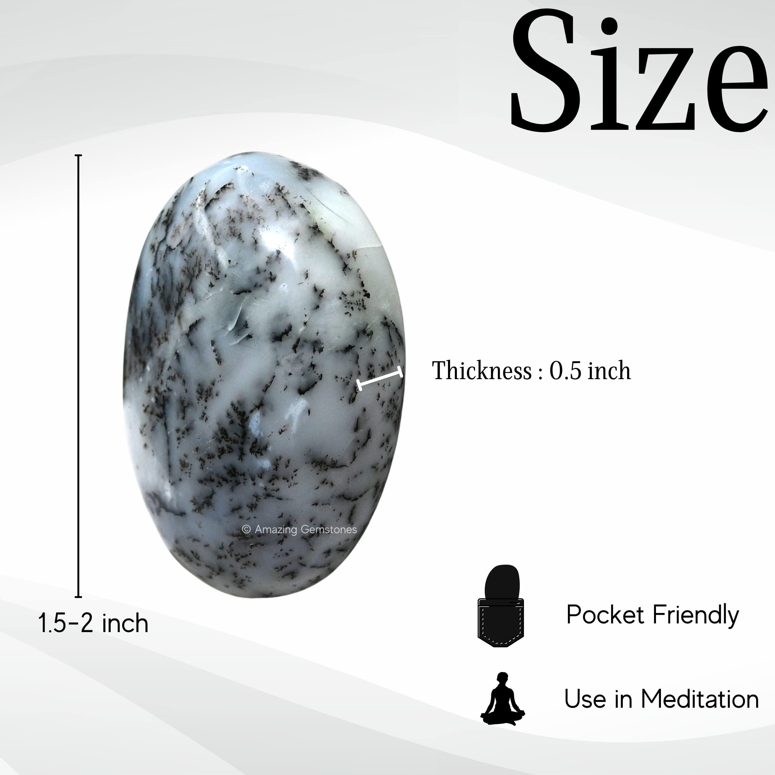 Amazing Gemstone dendrite opale : pierre de paume, bijou polyvalent pour pratique spirituelle.