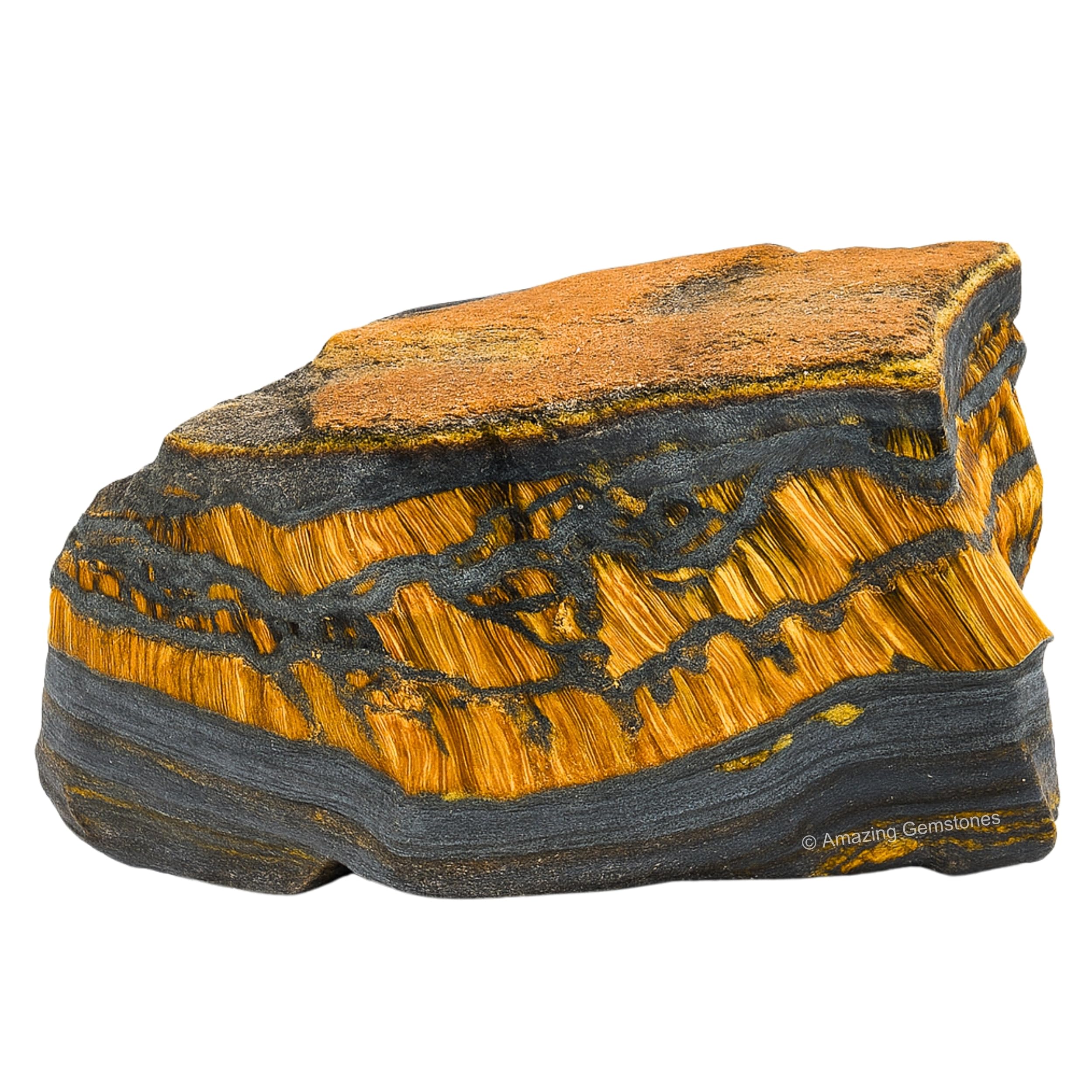 Amazing Gemstone gros plan sur l'oeil de tigre fer avec texture inspirante.