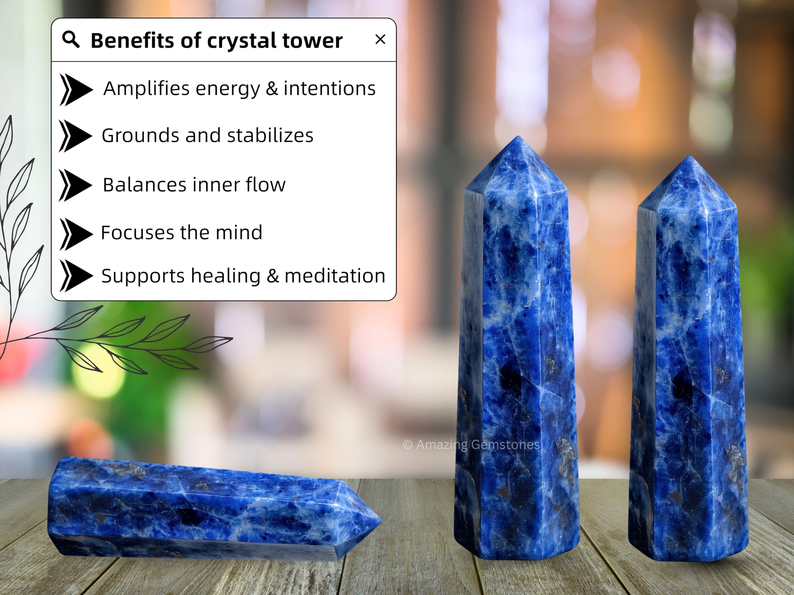 Amazing Gemstone Sodalite Direction-energie cristal sodalite: dirige l'énergie vers des intentions.