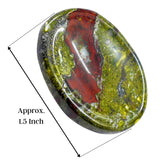 Amazing Gemstone dragon bloodstone, pierre en main, idéal pour l'apaisement tactile