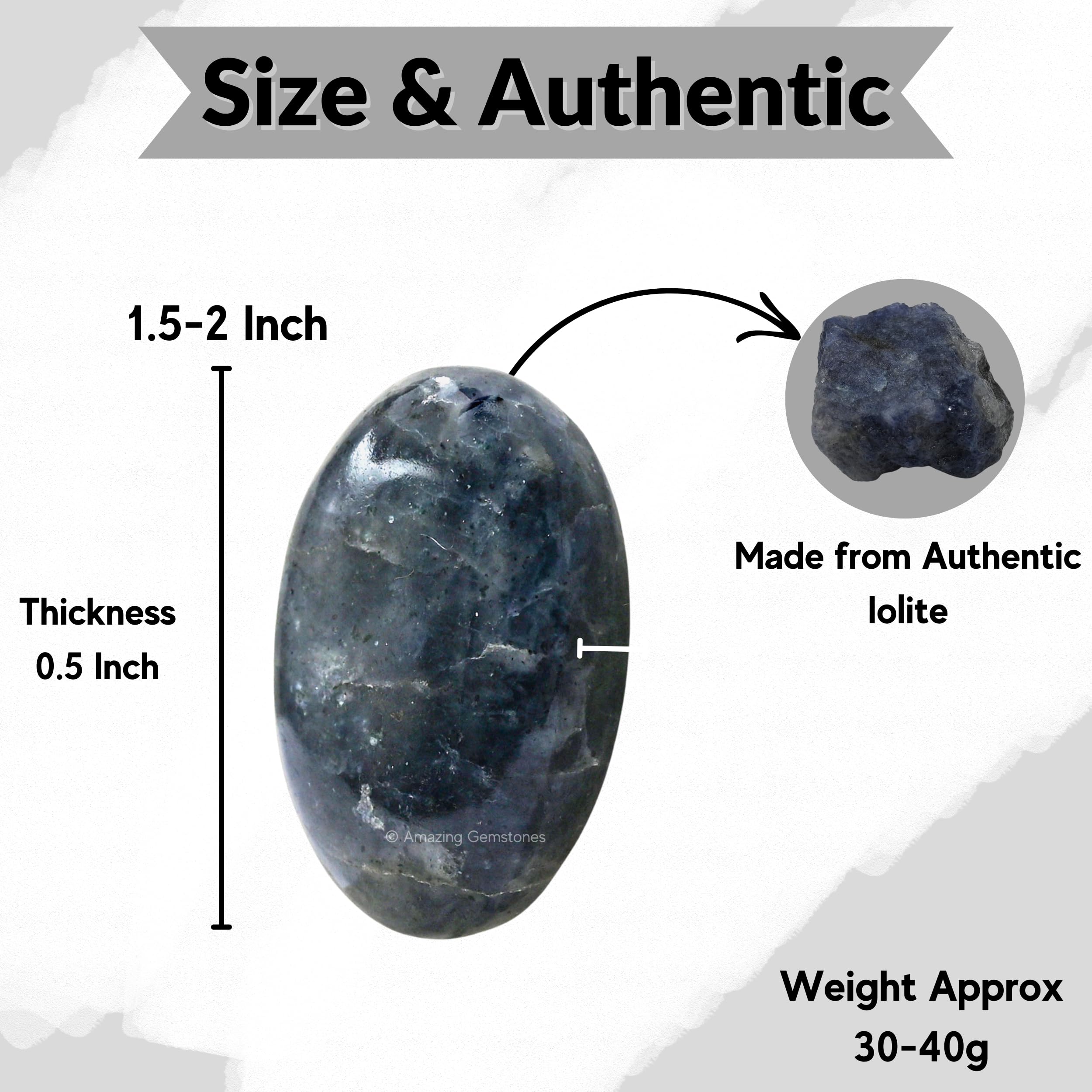 Amazing Gemstone – iolite favorise l’équilibre et la concentration lors des séances.