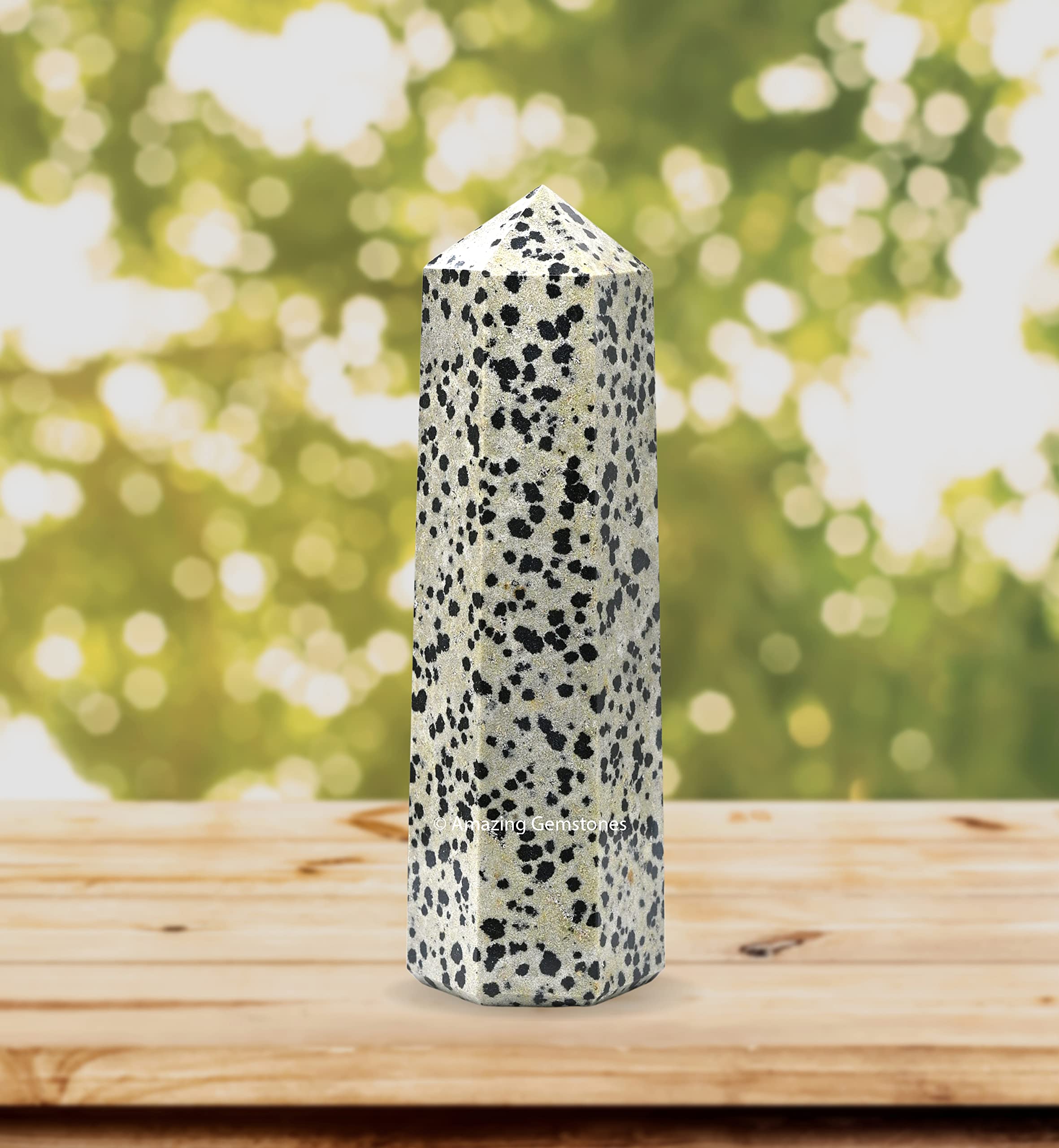 Amazing Gemstone – énergie puissante dalmatien jaspe, purifie l’espace et favorise le calme.