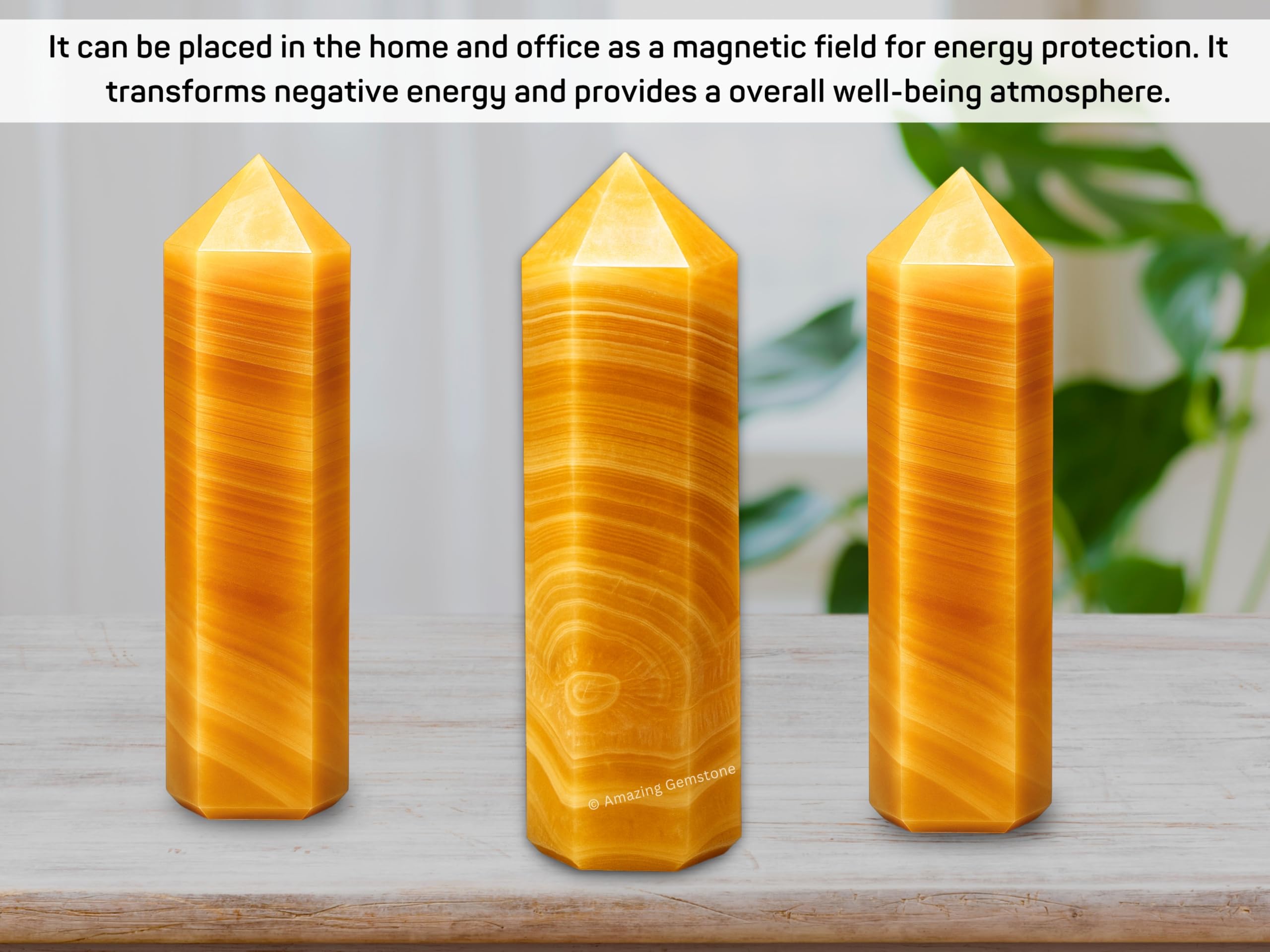 Amazing Gemstone énergie purification cristal jaune — environnement plus clair et équilibré.