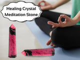 Amazing Gemstone énergie rhodonite pointe – dirige l’énergie pour espace plus serein.