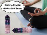 Amazing Gemstone Fluorite Crystal Tower – bien-être quotidien grâce à la lumière naturelle du cristal.