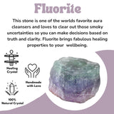 Fluorite Amazing Gemstone avec emballage velours prêt à offrir.