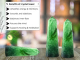Amazing Gemstone fluorite verte, pointe énergie directionnelle, guide l'énergie vers un objectif