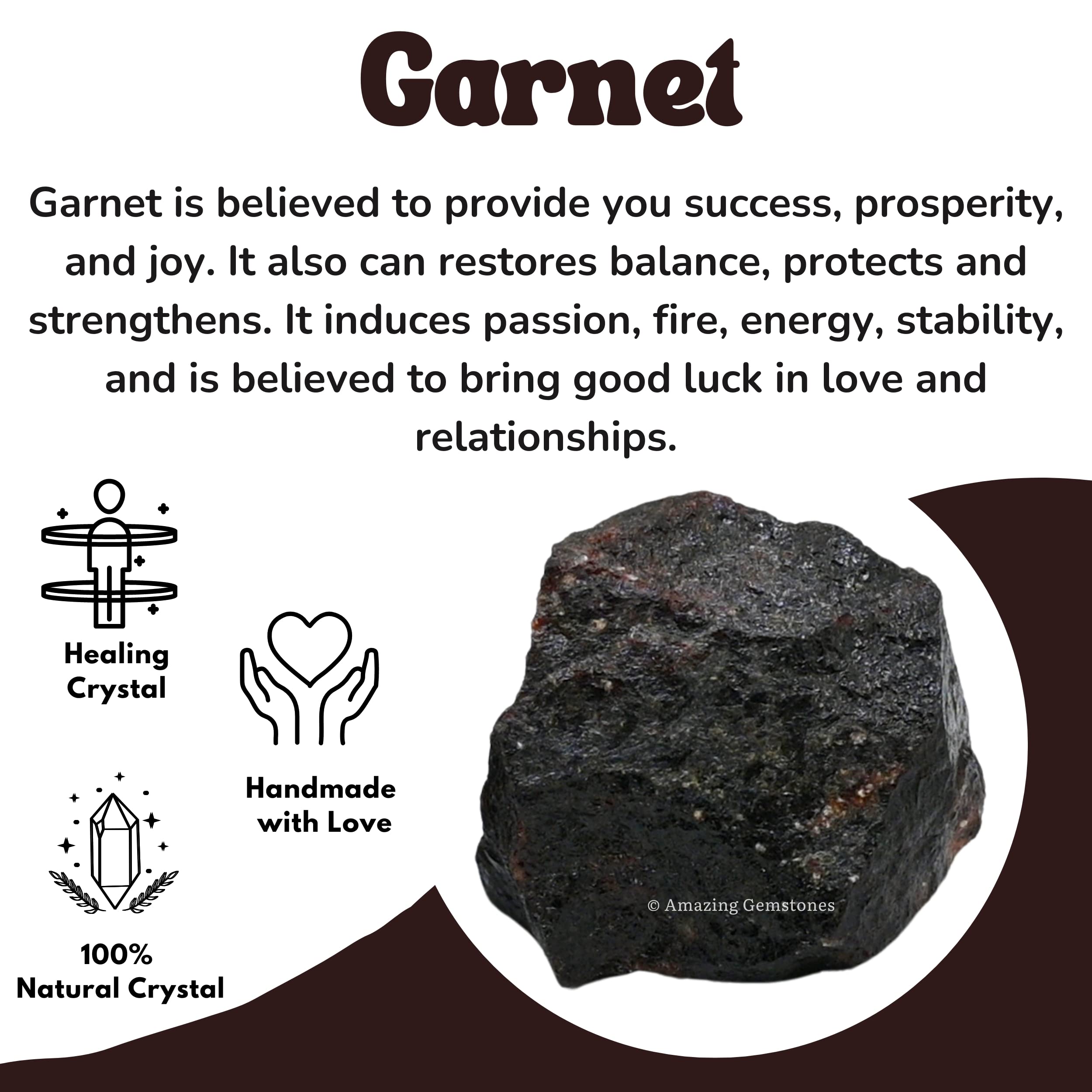 Amazing Gemstone Garnet — pierre naturelle brute prête à l'artisanat.