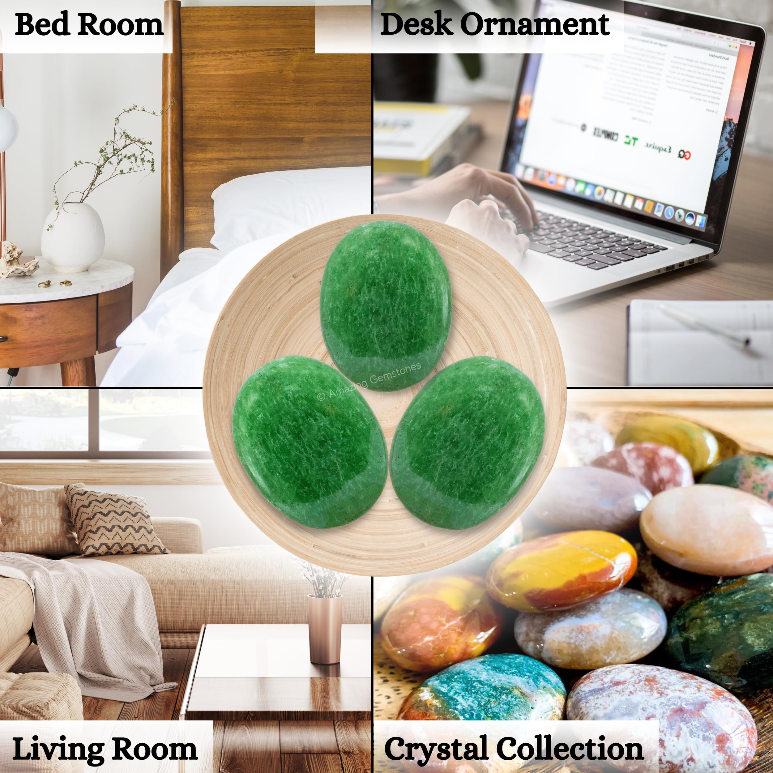 Amazing Gemstone Green Strawberry Quartz déco-domicile, apporte couleur apaisante et ambiance zen.