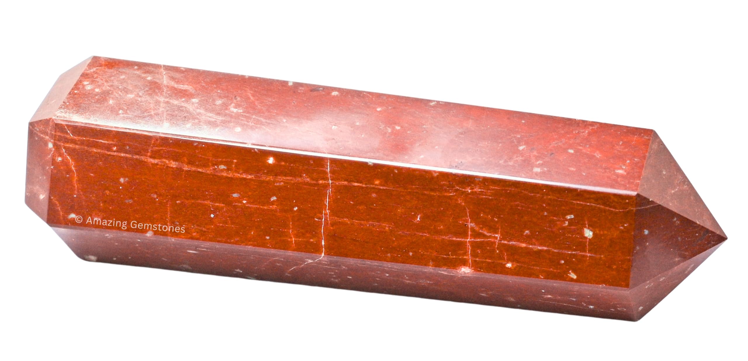 Amazing Gemstone – grille cristal jaspe rouge, centre visuel pour méditation et réseau.