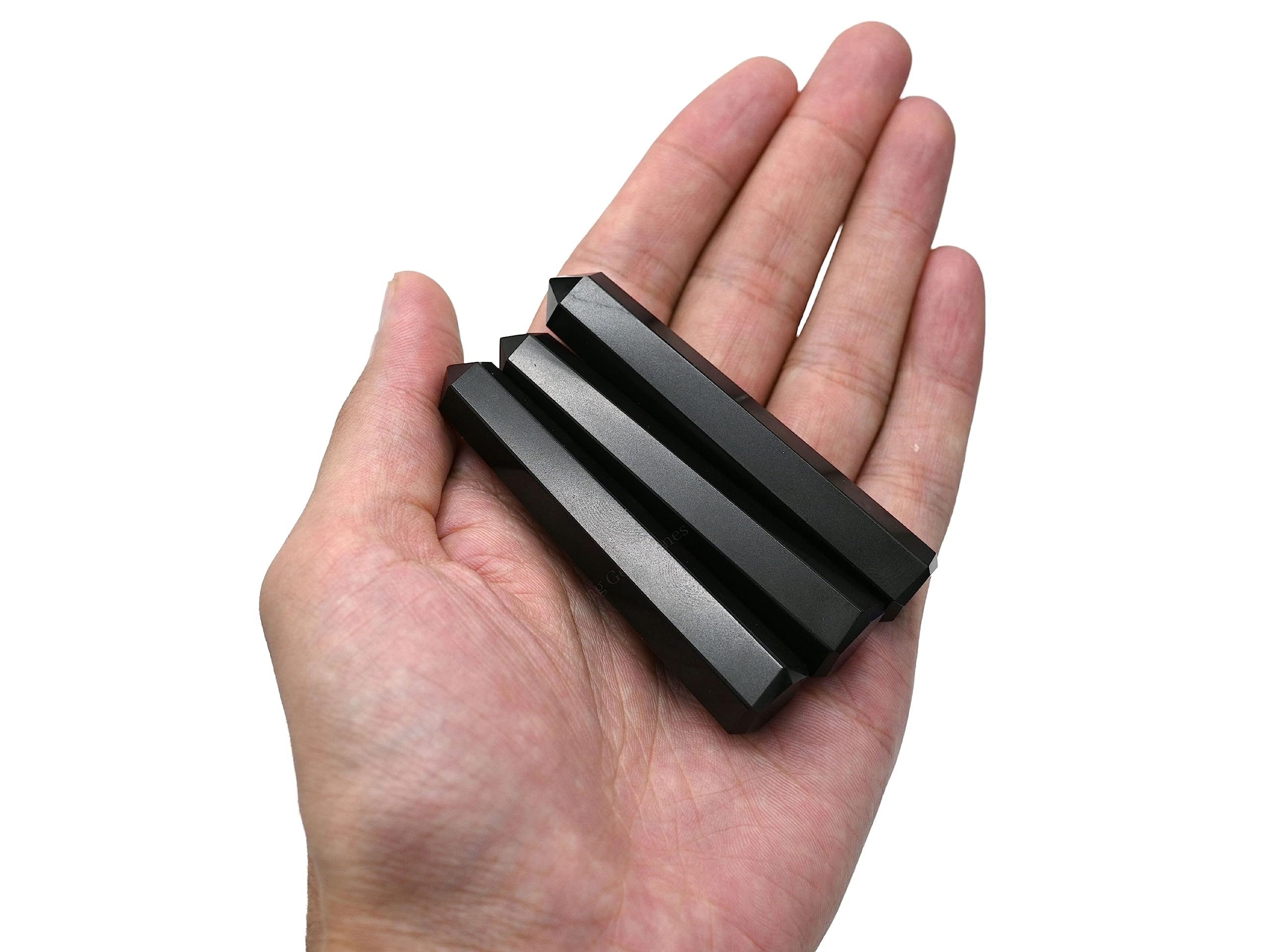Amazing Gemstone grille-cristal noir obsidienne, centre de concentration pour méditation.