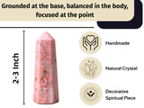 Amazing Gemstone grille-cristal-rhodocrosite: point central pour grille et intention.