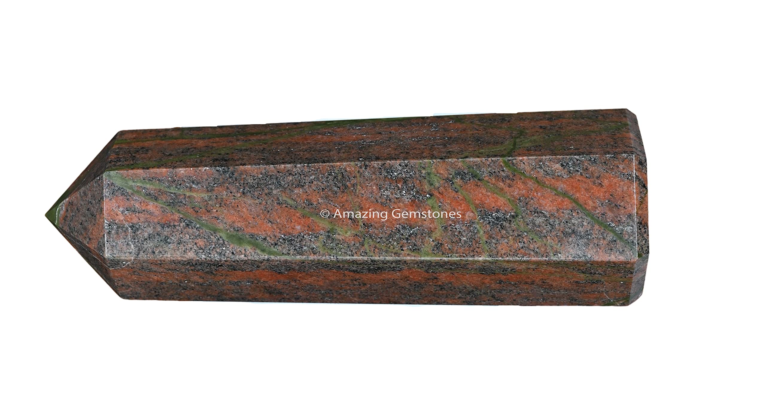 Amazing Gemstone grille-cristal Unakite utile pour aligner les énergies.