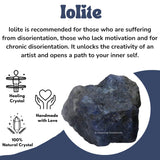 Amazing Gemstone Iolite équilibre des chakras, énergie douce.