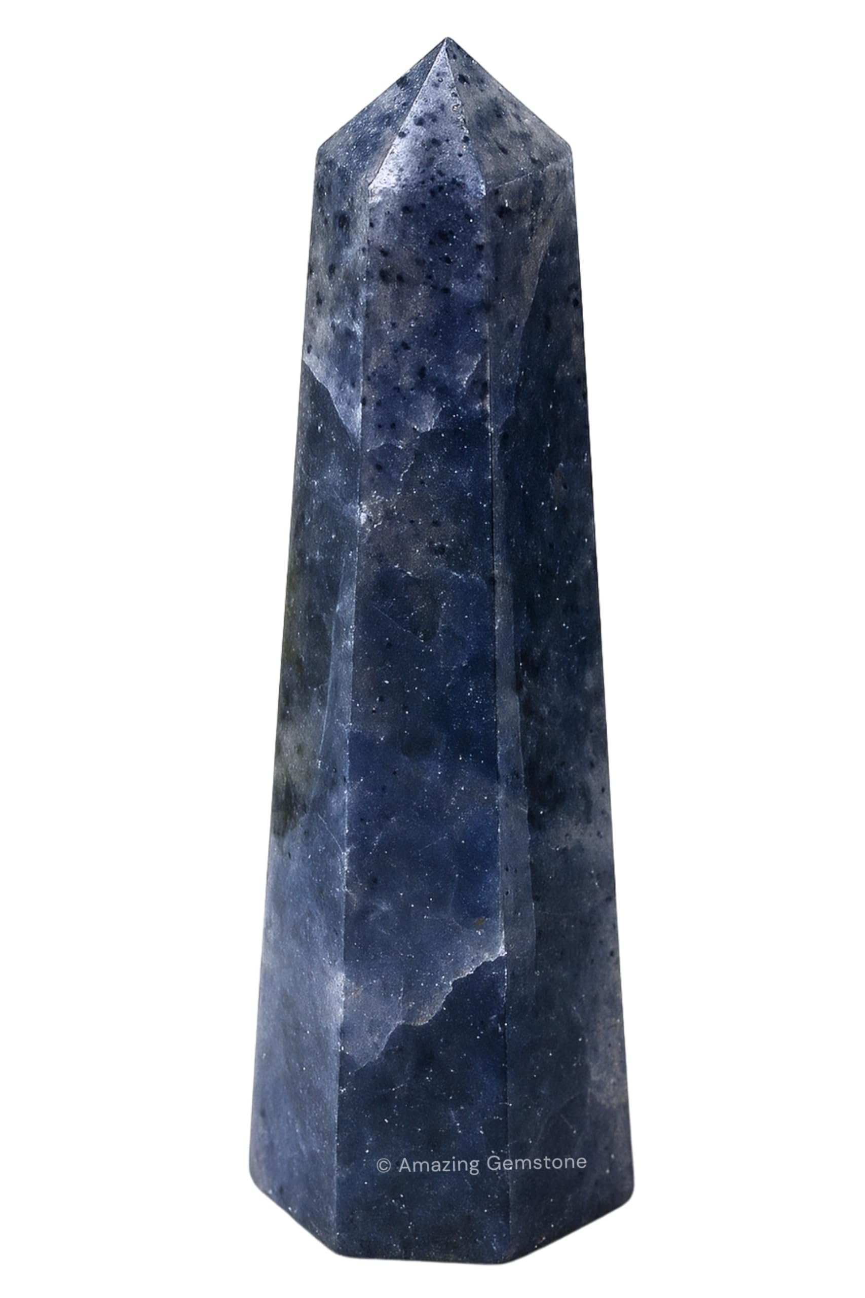 Amazing Gemstone Tour Cristal Pointe Iolite: énergie ciblée et purification d’espace.