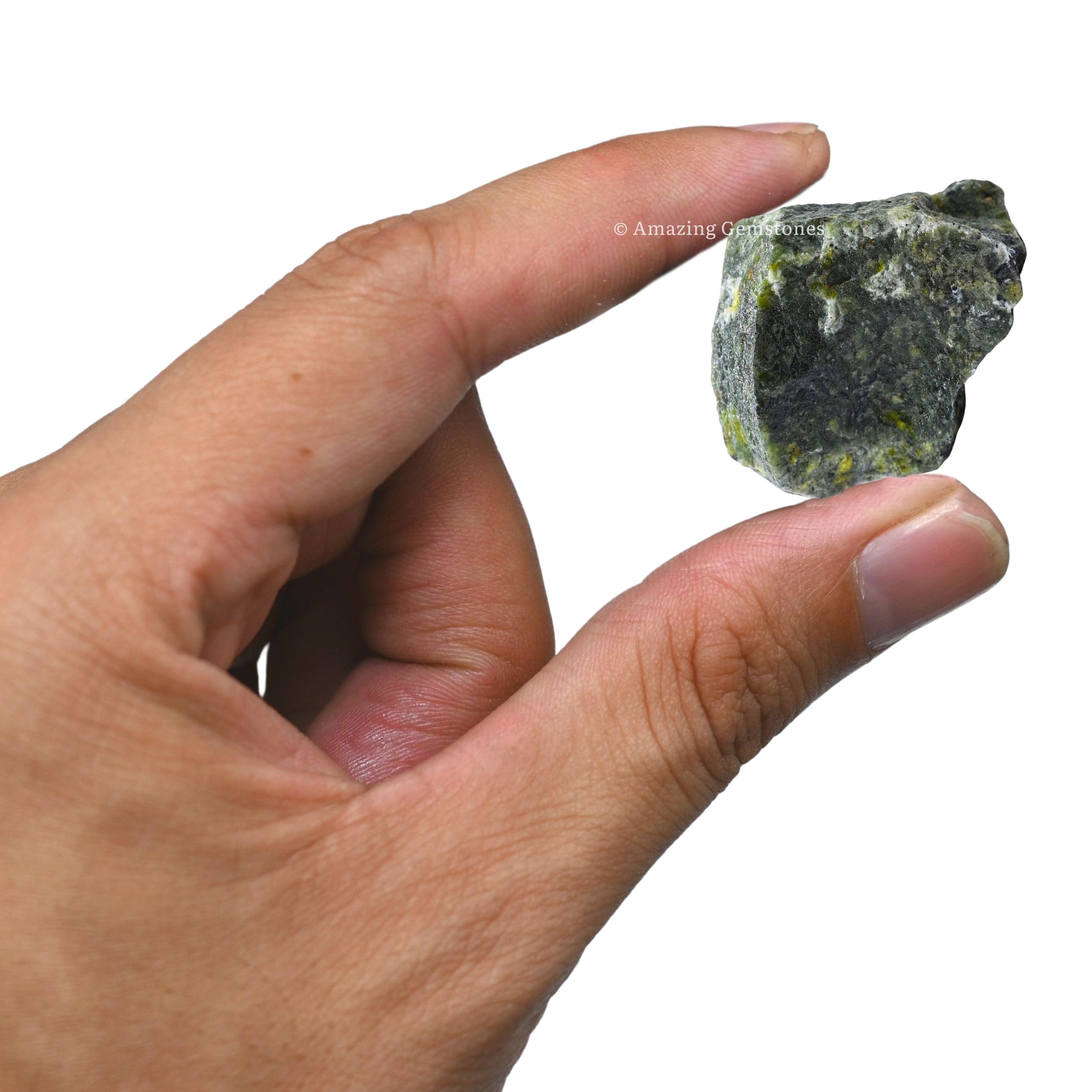 Amazing Gemstone jade brut en velours — cadeau prêt et énergie apaisante.