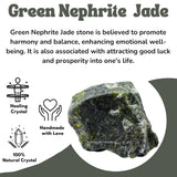 Amazing Gemstone morceau de jade vert — utilisation en protection et centrage.