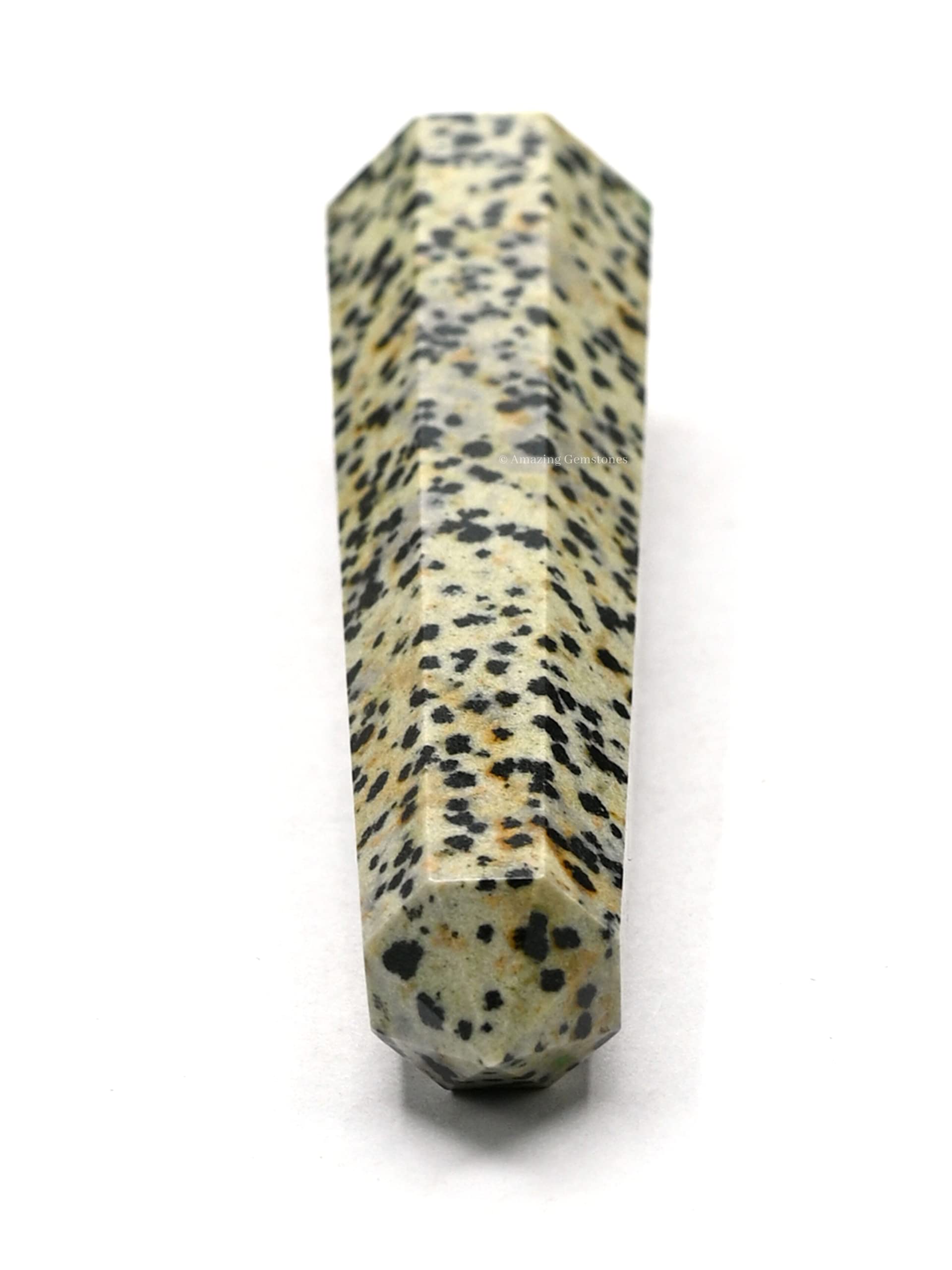 Amazing Gemstone jaspe dalmatien — grille cristal: centre de grid pour méditation et intention