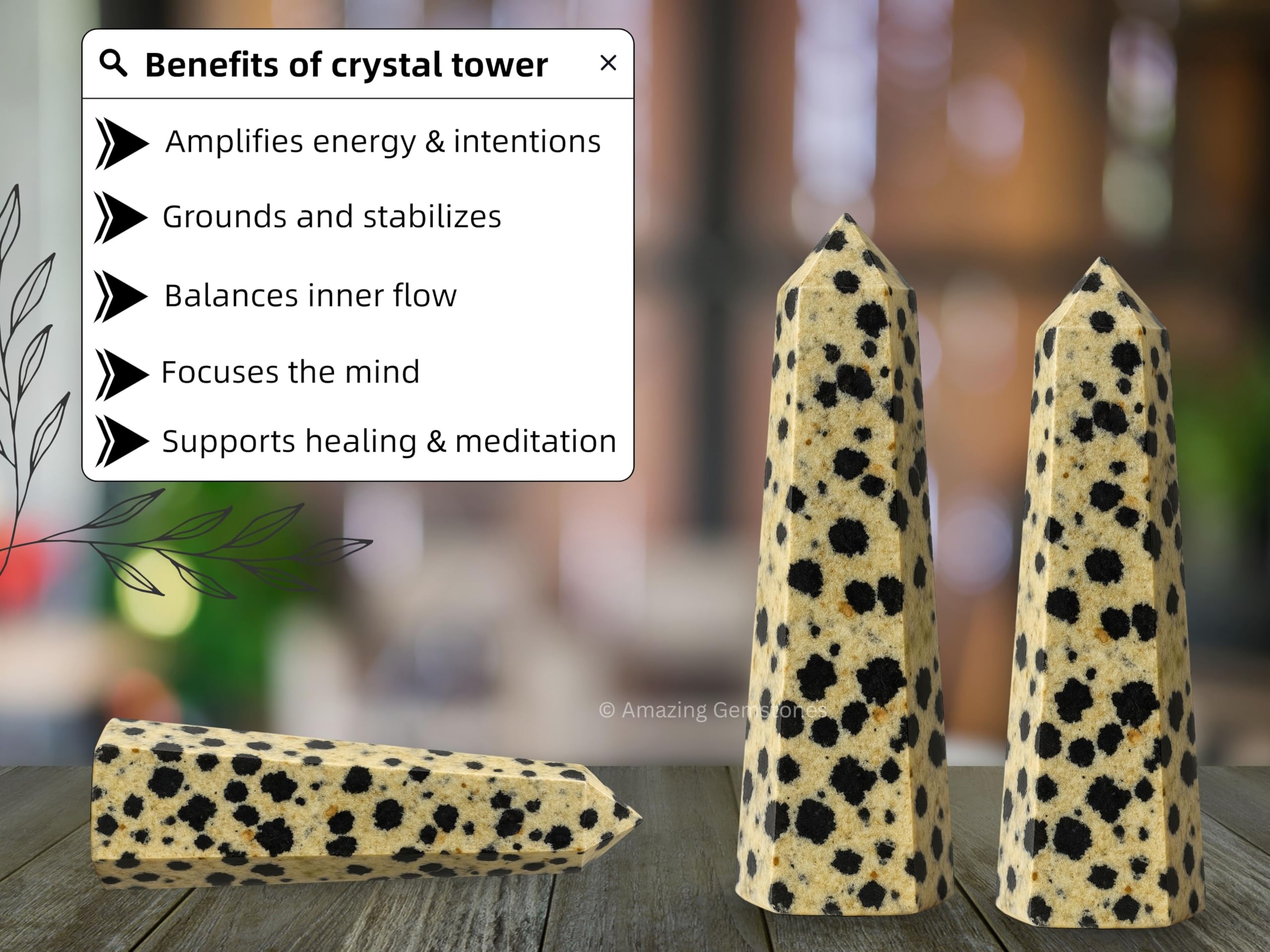 Amazing Gemstone jaspe dalmatien — harmonie mentale: cadre de méditation apaisant