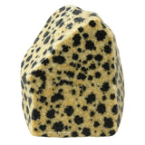 Amazing Gemstone jaspe dalmatien — pierre brute parfaite pour méditation et concentration.