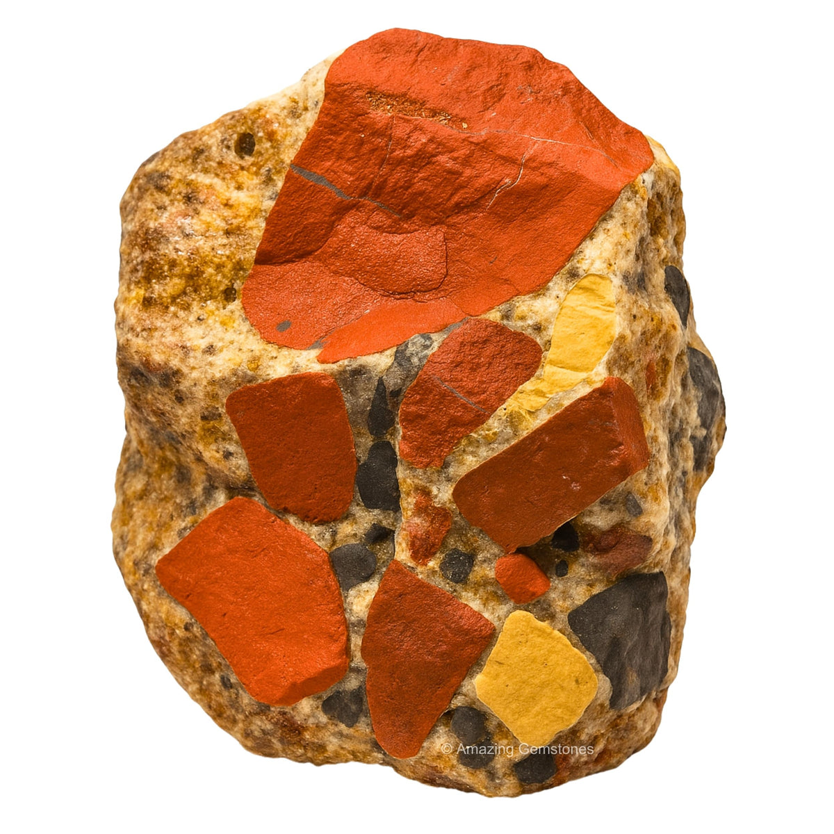 Amazing Gemstone jaspe tacheté brut, pierre naturelle pour équilibre et concentration.