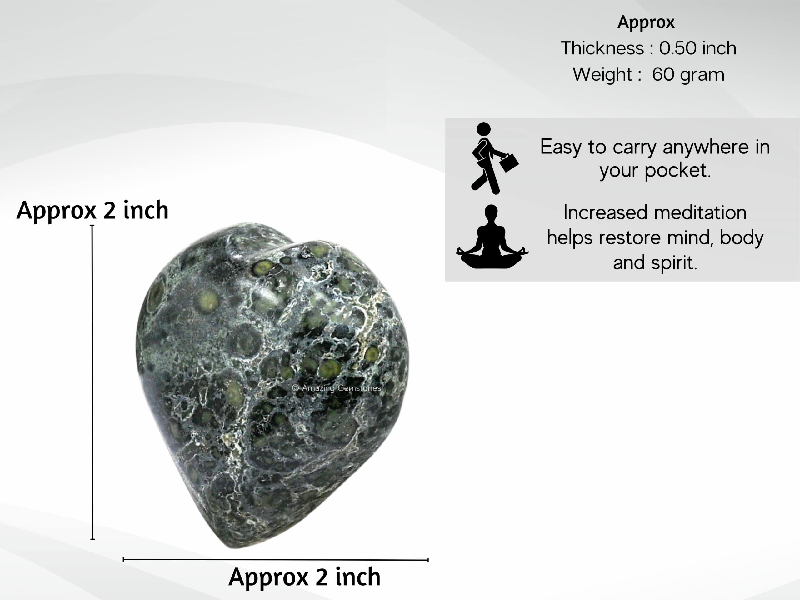 Amazing Gemstone Kambaba Jasper Pierre Massage : outil de massage et détente
