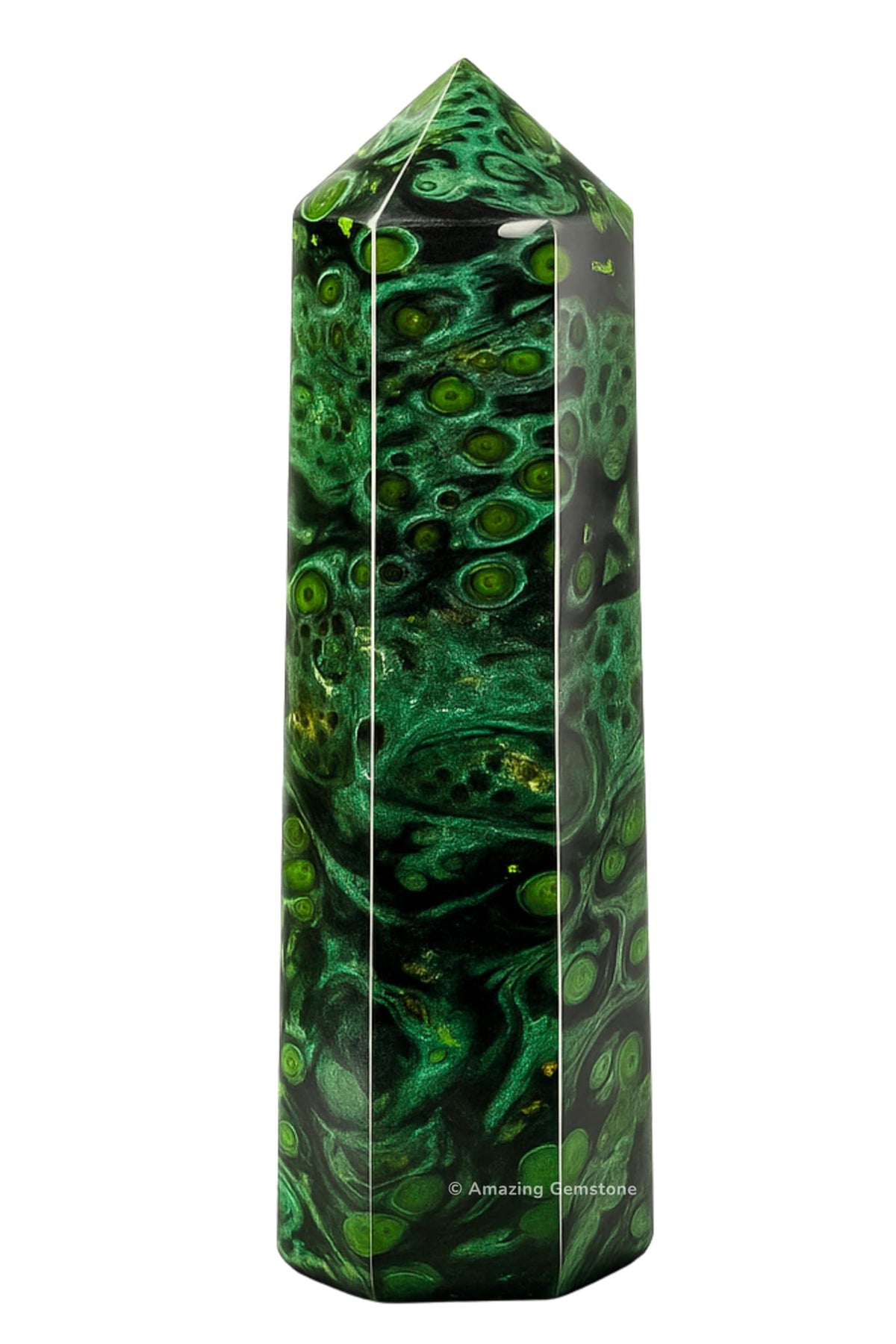 Amazing Gemstone Kambaba Jasper pointe cristal pour énergie revitalisante.
