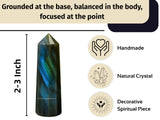 Amazing Gemstone Labradorite – obélisque cristal amplifiant l'énergie et favorisant l'équilibre.