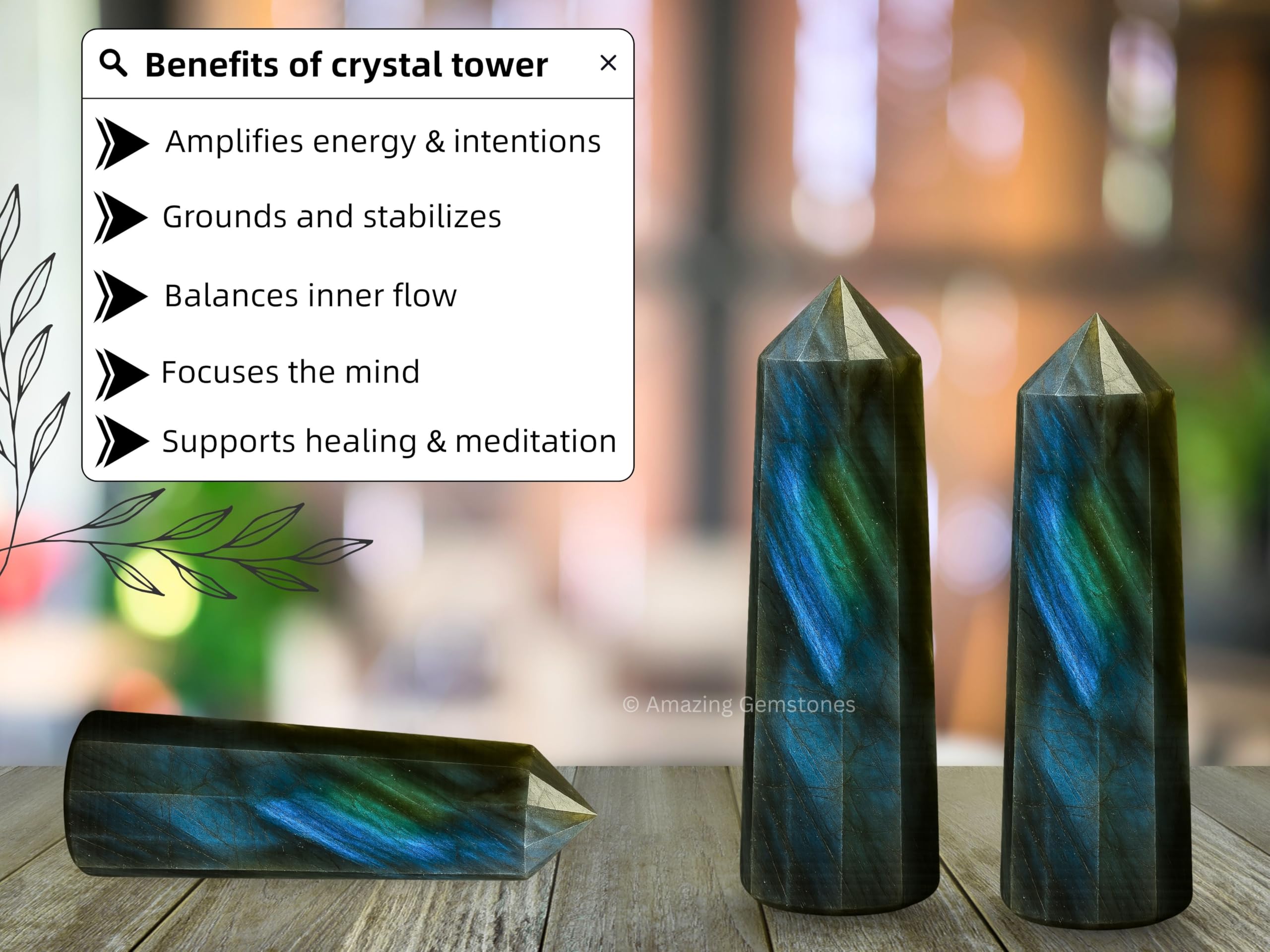 Amazing Gemstone Labradorite – tour méditation aidant à la concentration et à la détente.