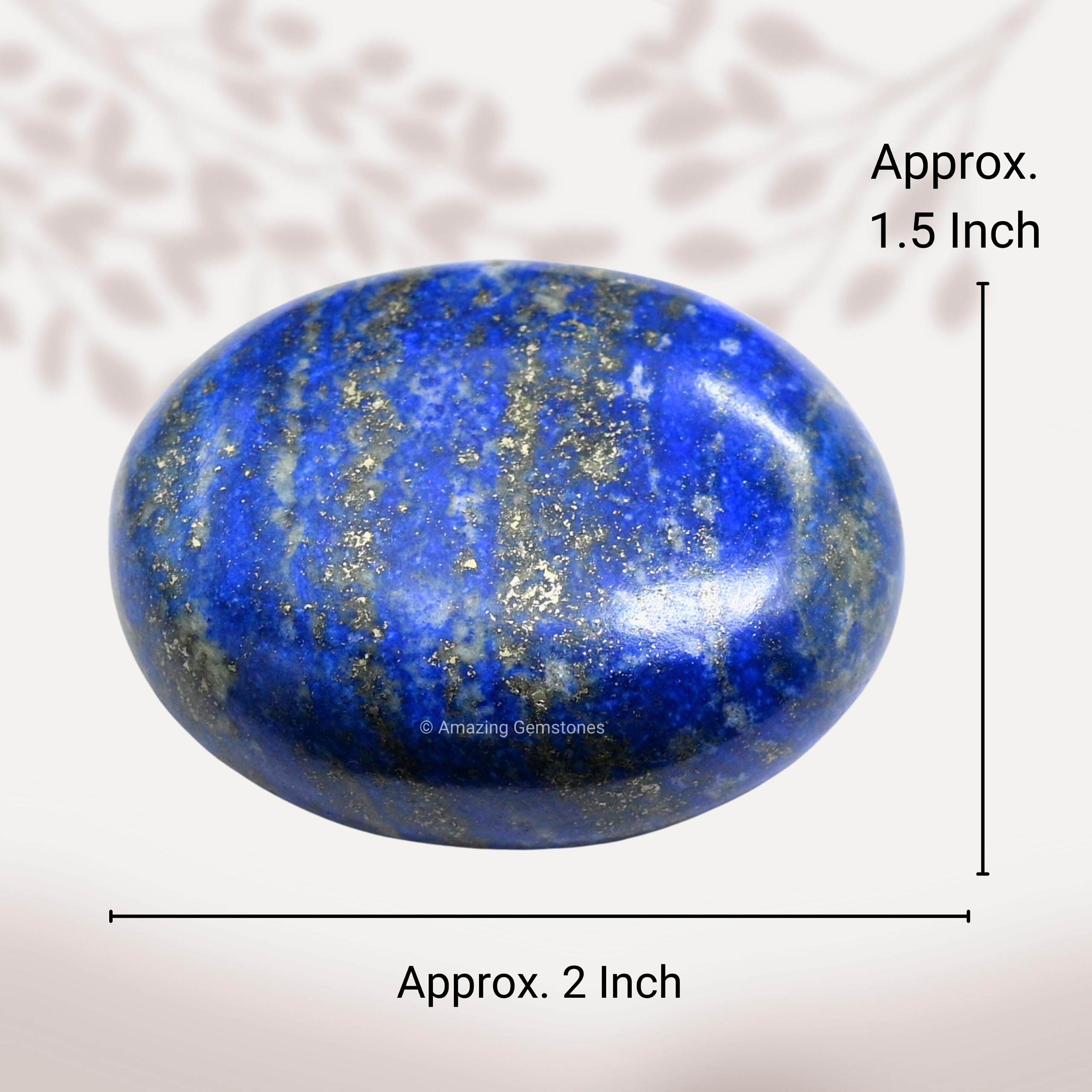 Amazing Gemstone etui velours pour pierre-paume lapis-lazuli, cadeau élégant.