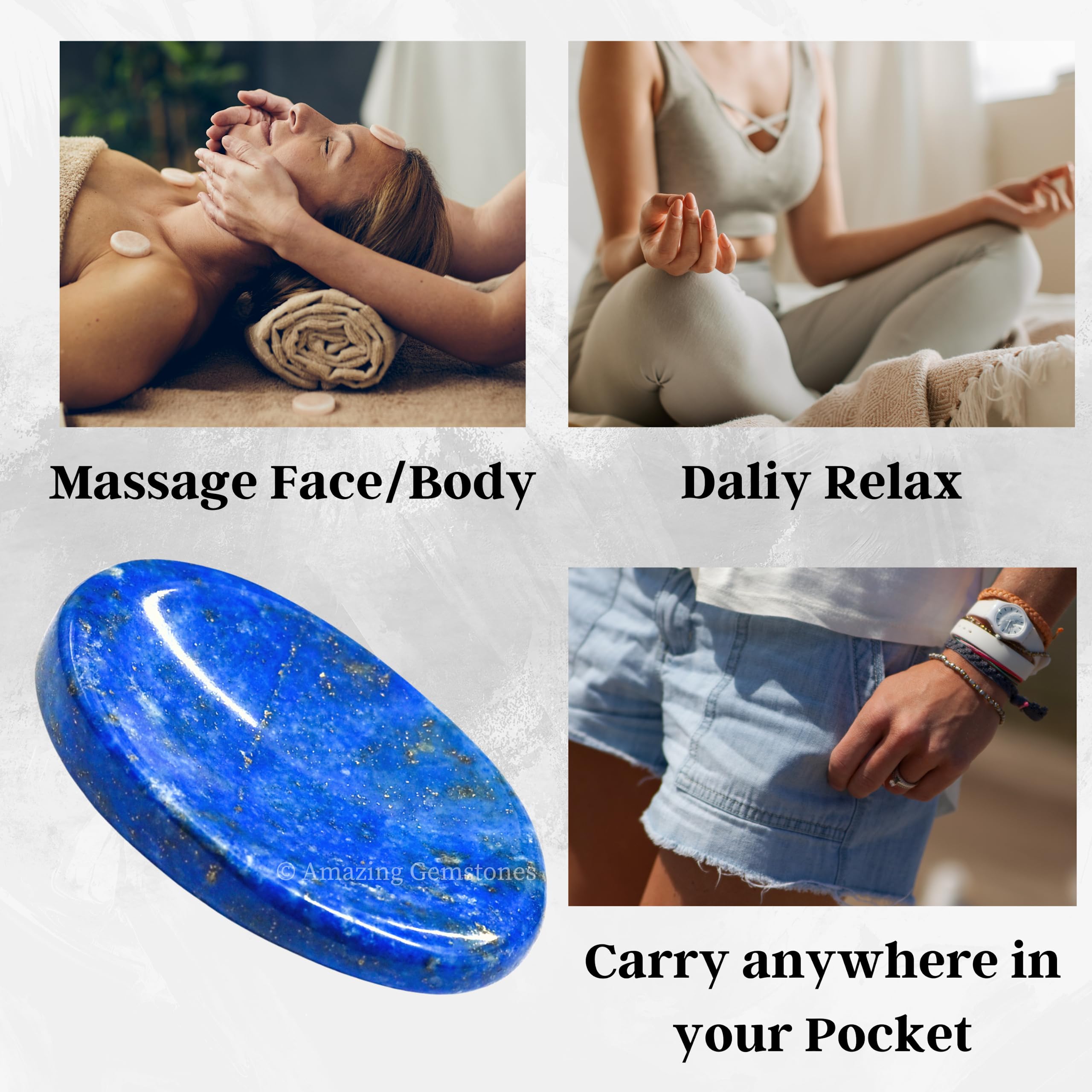 Amazing Gemstone pierre-aromatherapie lapis lazuli: parfait pour un rituel apaisant en soirée