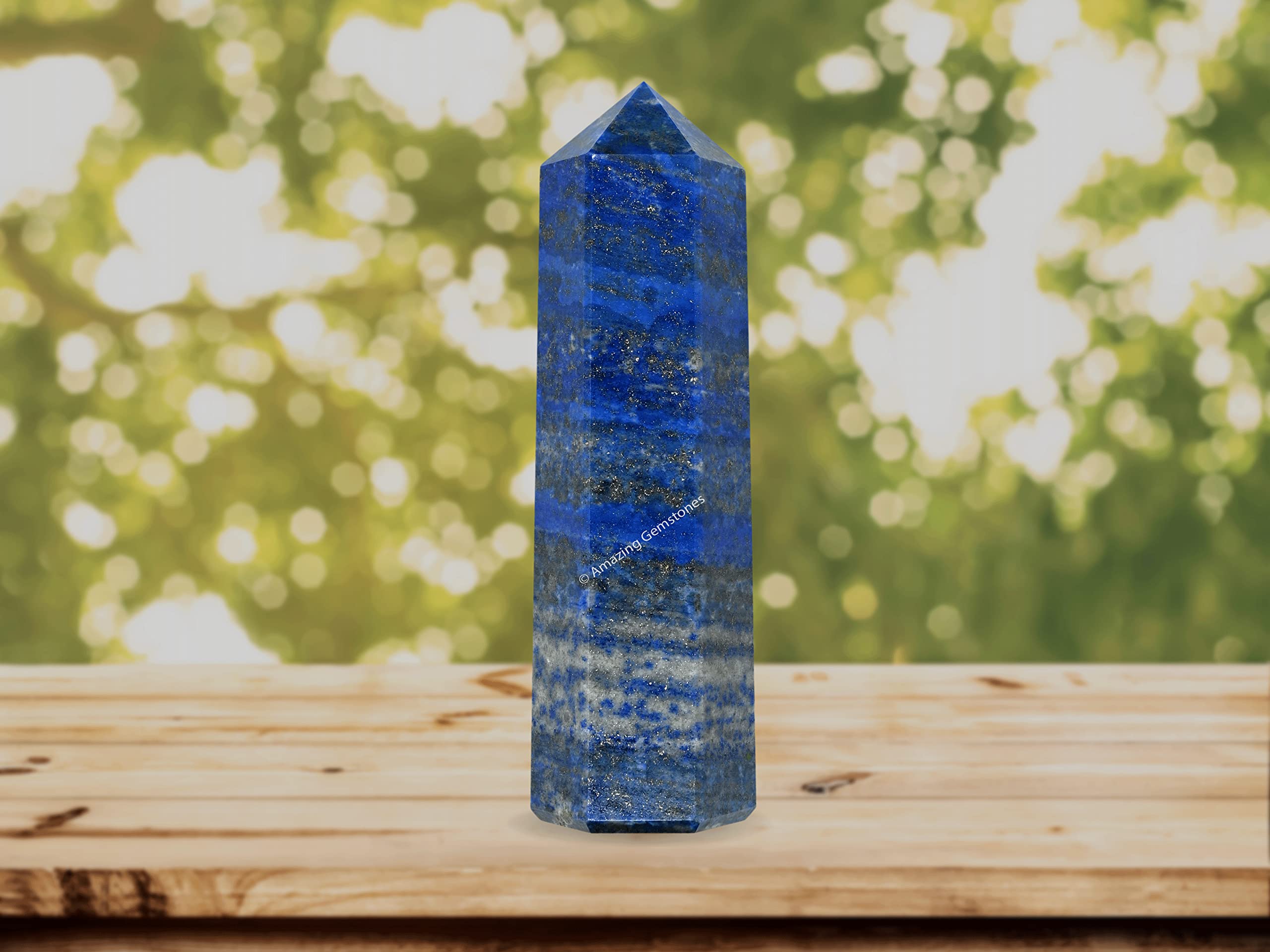 Amazing Gemstone – utilisation méditation avec la tour Lapis Lazuli et son point.