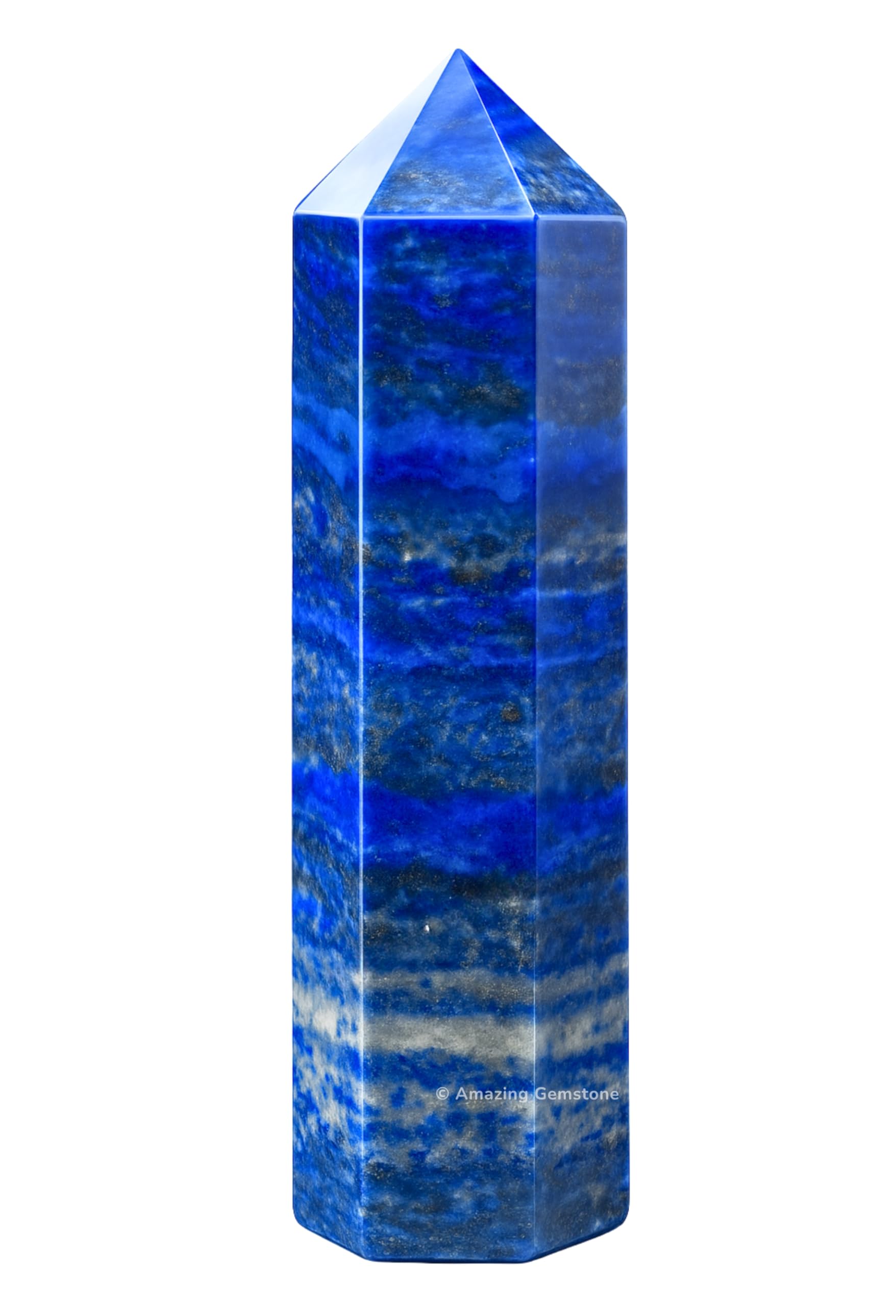 Amazing Gemstone – pointe de cristal Lapis Lazuli purifiant l'énergie et énergisant l'espace.