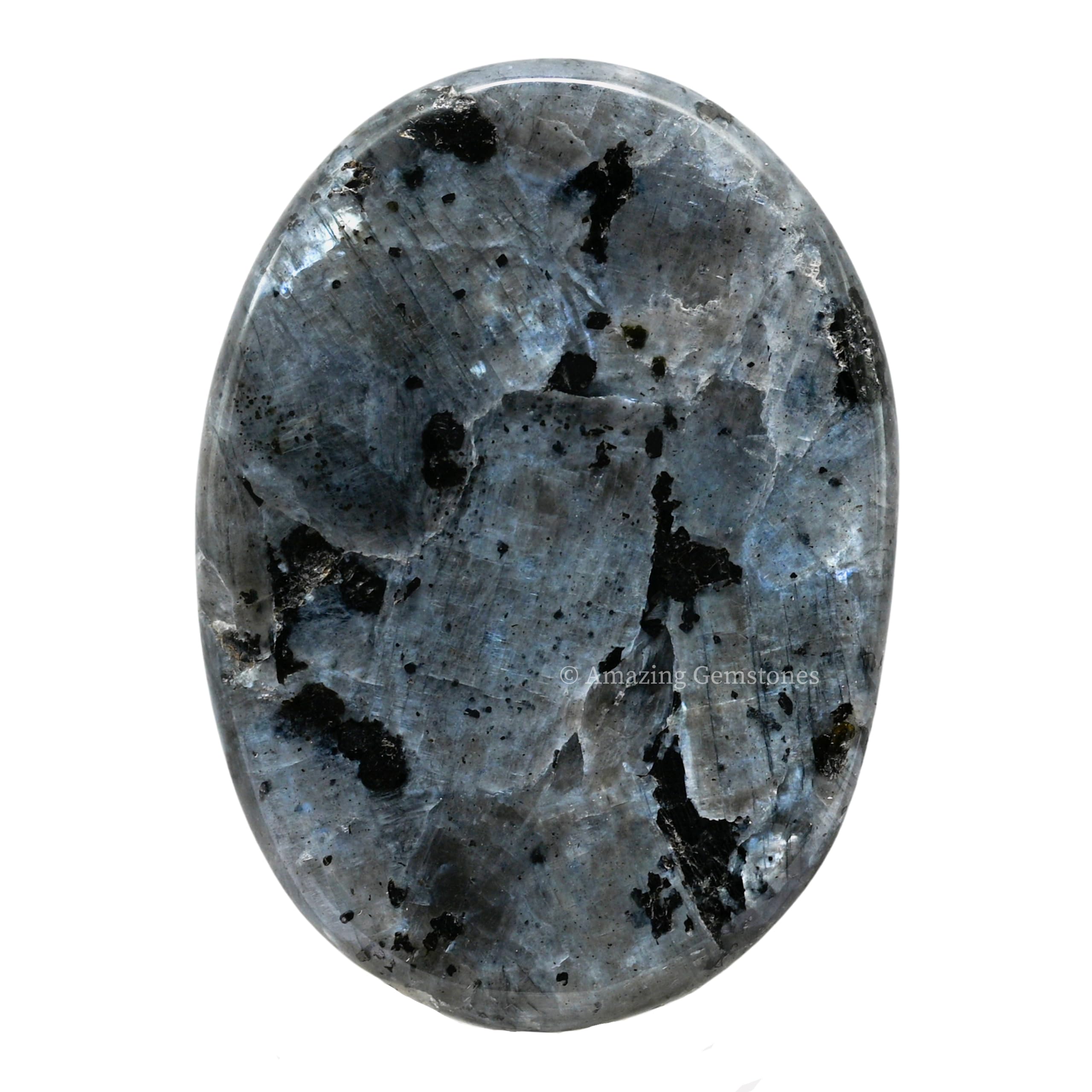 Amazing Gemstone Larvikite — texture riche invitant à toucher et respirer lentement