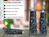 Amazing Gemstone Larvikite-meditation-relaxation : favorise concentration et détente.