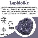 Amazing Gemstone Lepidolite avec certificat d'authenticité pour achat sécurisé