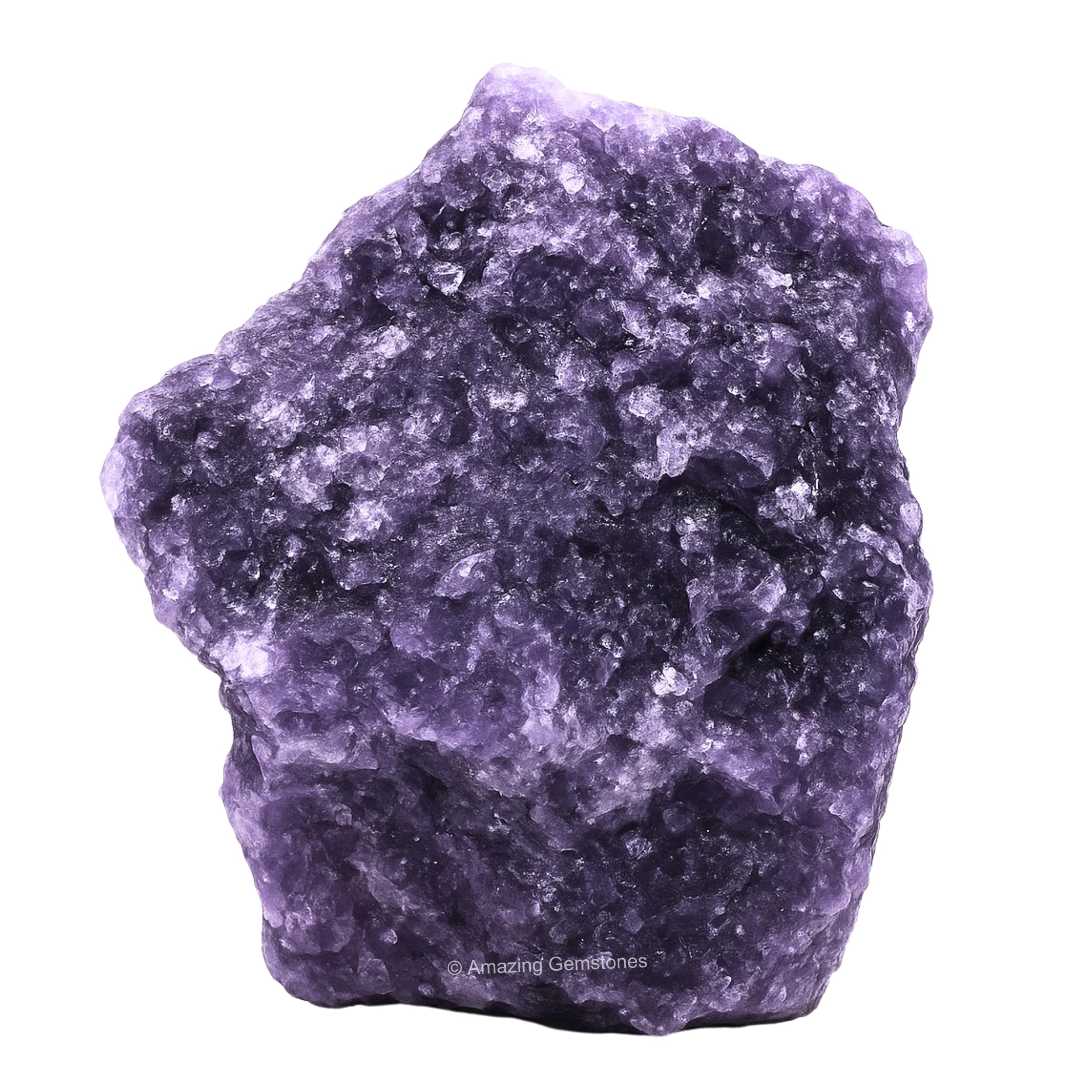 Amazing Gemstone Lepidolite gros galet brut, idéal pour méditation et collection