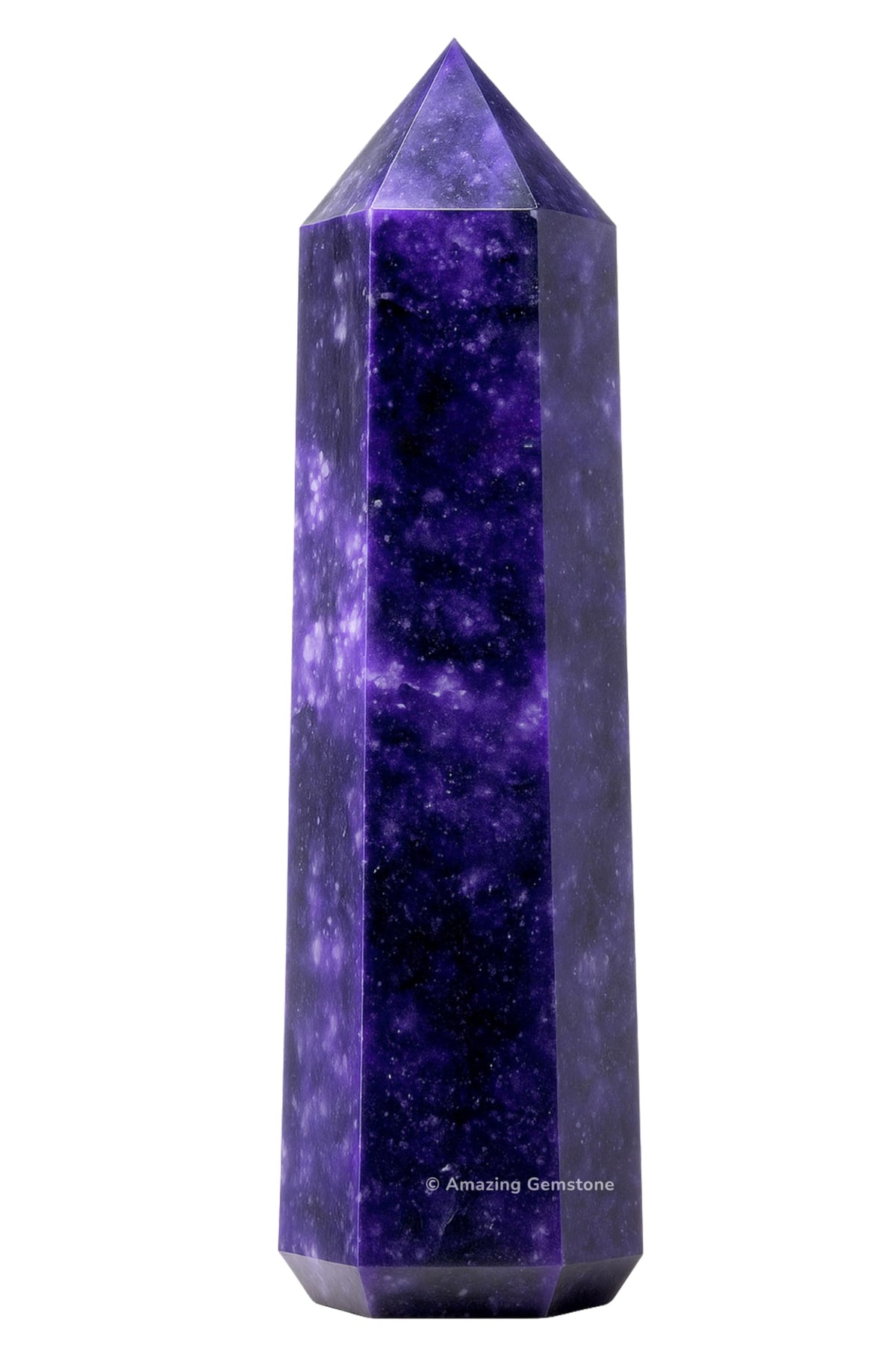 Amazing Gemstone Lepidolite tour 5,5 à 6 pouces: purifie l'énergie et clarifie l'esprit