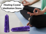Amazing Gemstone Lepidolite Tour Pointe, idéal sur le bureau pour réduire le stress et clarifier l'esprit.