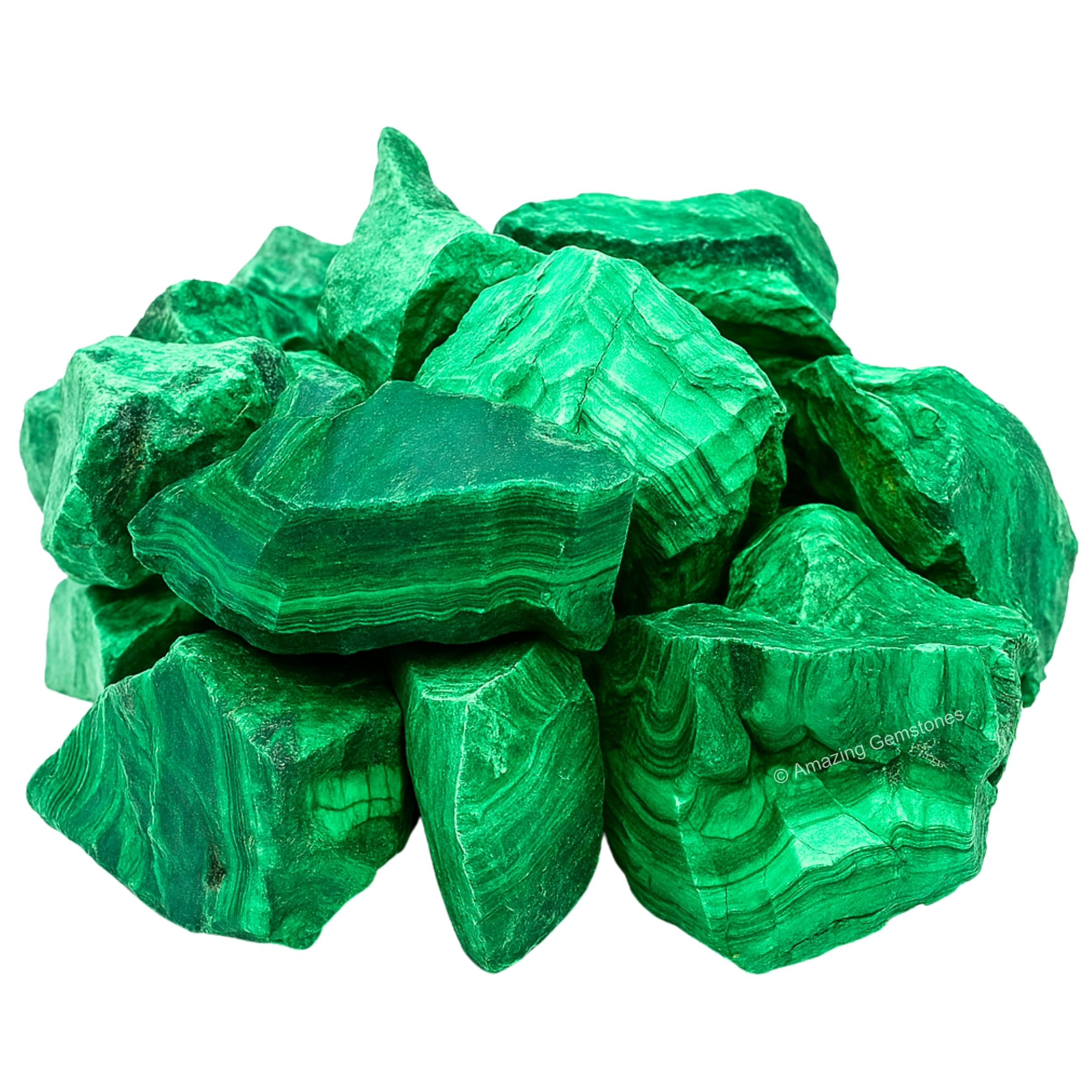 Amazing Gemstone Malachite certificat d'authenticité : garantie d'origine pierre brute